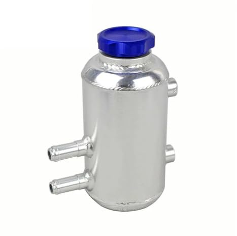 Bil Bränslecell Överspänningstank Aluminium Rund Oljefångardunk Tank Styrvätsketank Servostyrningsolja Behållare(Blue)