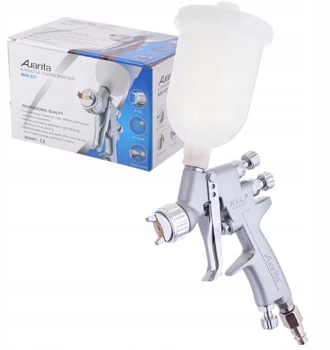 Auarita HVLP MINI Technology Pistola a spruzzo H-921 Ugello da 0,8 mm Durevole 250 ml Capacità per la verniciatura Tre modalità di regolazione Molto efficiente Adatto per materiali pesanti
