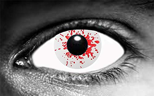 Paire de lentille de contact de couleur Tâche de Sang (sans correction)