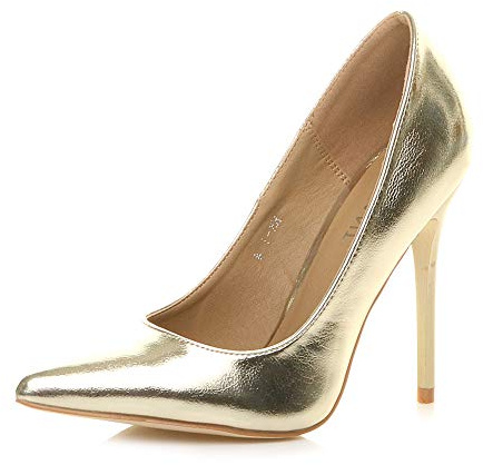AJVANI Womens Ladies high Heel Stiletto smart Work Wedding Evening Pointed Court Shoes Size