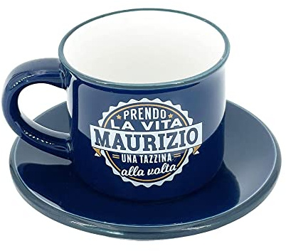 Clearco TAZZINA DA CAFFE' PERSONALIZZATA CON PIATTINO - MAURIZIO