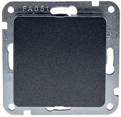 MILOS Blindabdeckung Blende Blinddose für Unterputzdose Abdeckung für Technikdose, UP-Dose - ohne Schrauben für Mehrfach Rahmen Anthrazit