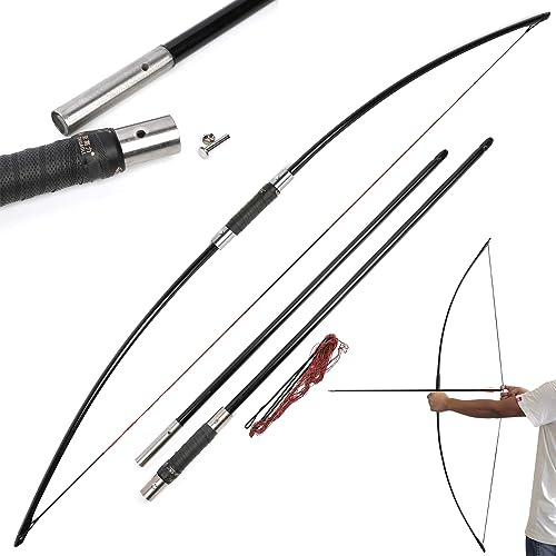 surwolf 25-120 lb. Geteilter Langbogen Takedown Englischer Langbogen Bogenschießen Recurvebogen Set Traditioneller Recurvebogen Jagdbogen für Erwachsene Bogenschießen im Freien
