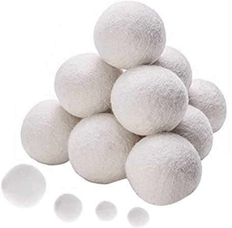 YangHaoDiSY Wool Dryer Balls, Reusable Tumble Dryer Balls (6Pcs/7cm)