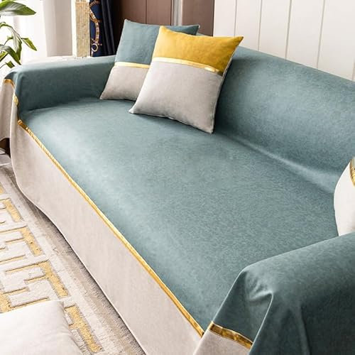 Wasserdichte Sofa-Schonbezüge für Haustiere, weich und langlebig, Couchschutz, Überwurfdecke, Möbelbezug für Wohnzimmer, Sofa, Grün, Größe XXL