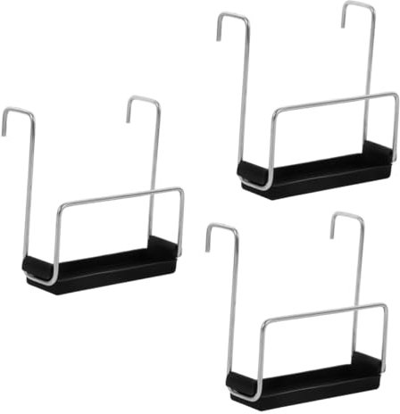 Alipis 3st Aufbewahrung Von Topfdeckeln in Der Küche Topfregal Aufbewahrung Im Topfdeckel Topfdeckelständer Aus Edelstahl Kochtopfdeckel-organizer Topfdeckelhalter Black Gummi