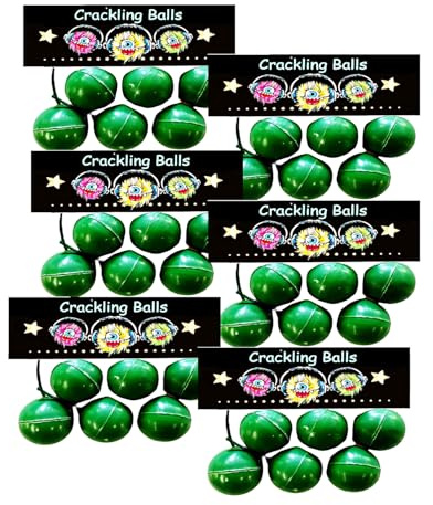 h2i Crackling Knisterbällel | 36 Stück | Party Spaß für Klein & Groß I für Silvester, Halloween & Party Mitbringsel | Kinder & Jugendfeuerwerk | b | Ganzjahresfeuerwerk Kat. F1