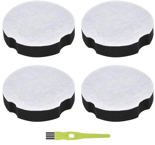4 Pack Replacement Filters for Bissell Powerforce Compact Lightweight Upright 2112 1520 Turbo Bagless 2690 Cleanview Vacuum Cleaner, Compare to Part #1604896