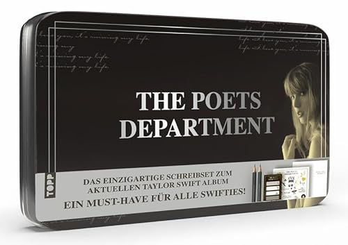 Taylor Swift Schreibset - Poets Department: Deko-Metalldose mit Journal, Stiften, Transferstickern, Büroklammern und mehr