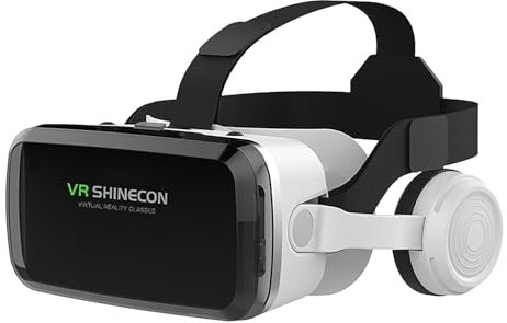 Bluetooth VR Headset 3D Virtual Reality Glasses for Mobile Phones with 4.7-6.7 Screen, Compatible with iPhone and Samsung Android Cellphone Etc. VR Headset for Movies & Video Games IMAX