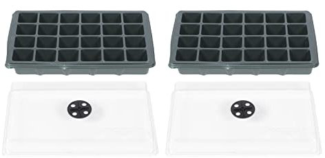 Didiseaon 2pièces Plateau de Germination Plastique avec Couvercle Boîte de Pépinière pour Plantes Légumes et Fleurs