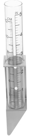 TOYANDONA Medidor de Lluvia para Césped con Estaca de Acero Inoxidable para Jardín y Áreas Exteriores, Medidor Exacto de Lluvia, Resistente y Fácil de Instalar