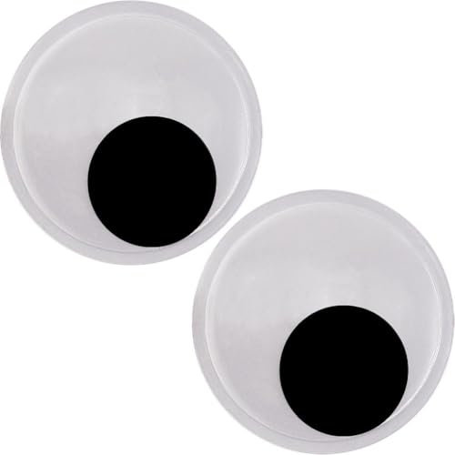 HiyyFloy 2 Stück Kulleraugen, Selbstklebende Große Wackelaugen, Große Augen Für Partydekorationen, Kühlschrank, Tür, Weihnachtsbäume, Rasen, Auto, Klassenzimmer, DIY-bastelprojekte