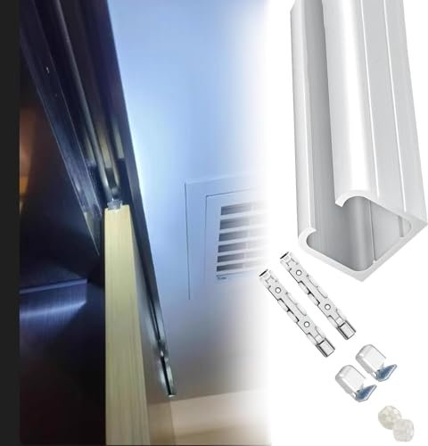 SSDDLZEQ Kit de Rail for Porte coulissante Simple dissimulée, kit de quincaillerie for Porte de Placard Pliante à Montage Mural ou en Niche(3m)