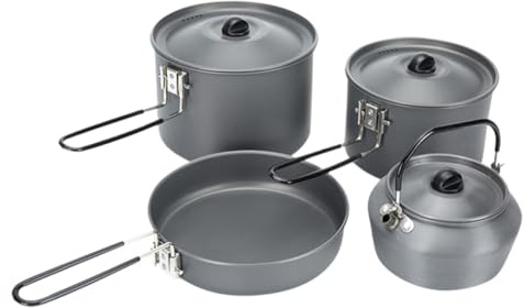 Toyvian 1 Ensemble Casseroles Ustensiles de Cuisine de Camping Portable pour Personnes pour Activités Extérieures et Pique Niques