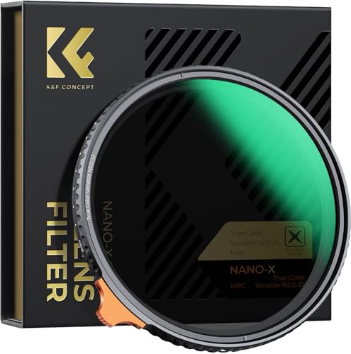 K&F CONCEPT Nano-Xcel 95mm Filtro Variable ND2-32 True Color (1-5 Stop) | Filtro Densidad Neutral Ultrafino de Vidrio Óptico HD Slim con Revestimiento Nano - FN714