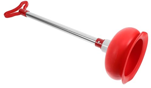 POPETPOP Strumento per Sturare Gli Scarichi Stantuffo a Ventosa Rosso, Materiale Resistente, Alta Aspirazione per Pulizia Bagno Efficiente e Rapida, Accessorio Pratico per WC Casa