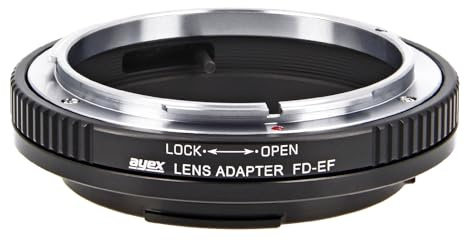 ayex FD-EOS objektivadapter kompatibel med Canon FD FL objektiv närfokus full metall (utan lins)