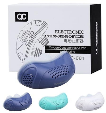 Zavando Micro CPAP Sleep Appareil d'apnée du sommeil - Dispositif anti-ronflement électrique silencieux - Alternative - Appareil de ronflement électrique efficace - Bleu
