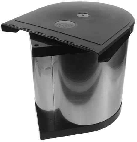 YARNOW Cubo de Basura Empotrable para Cocina con Tapa y Apertura Abatible, Capacidad 8l, Plástico Resistente, Diseño Moderno para Mueble bajo Fregadero