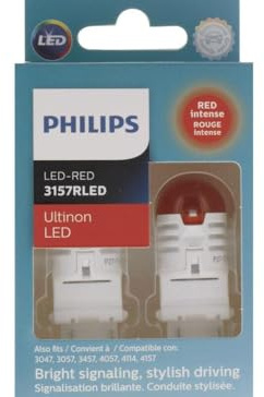 Philips 3157RLED Ultinon LED (Red), 2 Pack