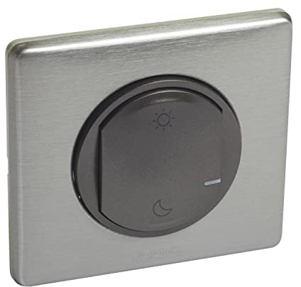 Legrand - Commande Lever/Coucher pour installation connectée Céliane with Netatmo avec plaque Métal Tungstène