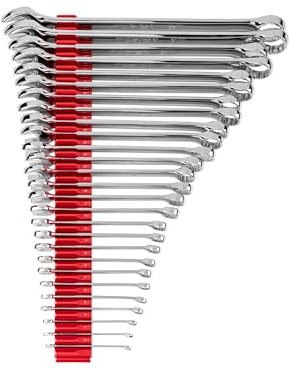 TEKTON Combination Wrench Set with Modular Organizers, 27-Piece (6-32 mm) | WCB95203