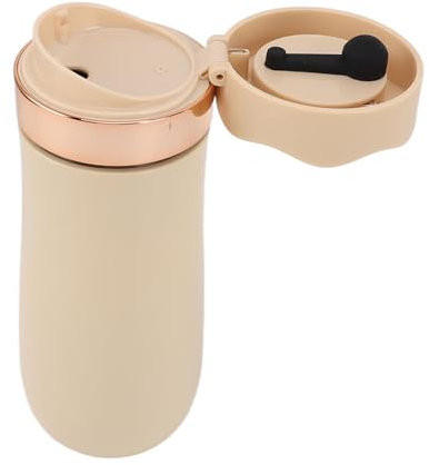 Aeun Taza de Prensa Francesa, Taza de Prensa Francesa Portátil Aislada Duradera de 320 Ml Estilo Chino para Exteriores (Oro rosa)