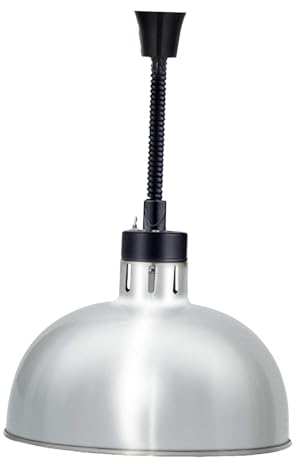 predolo Lámpara de Calor para Calentador de Alimentos, lámpara de Calor para Comida Caliente, Cocina, Acero Inoxidable, Buffet, Pollo Frito, lámpara de Calor, argén
