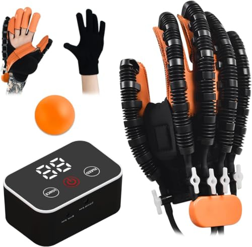 JBMBHC Guante Robótico de Mano para Terapia, Ejercitador Pasivo de Dedos para Recuperación de Ictus y Recuperación Motriz, Rehabilitación de la Función Manual