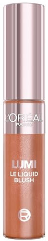 L'Oréal Paris Flüssiger Blush mit einem frisch schimmernden Farbglanz, Für alle Hauttypen, Farbintensiver Glow, Lumi Le Liquid Blush, Glowy Warm Peach 627, 10 ml