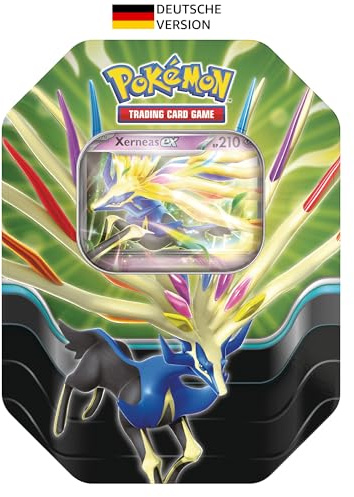 Pokémon-Sammelkartenspiel: Tin-Box Azur-Legenden: Xerneas-ex (4 Boosterpacks & 1 holografische Promokarte)