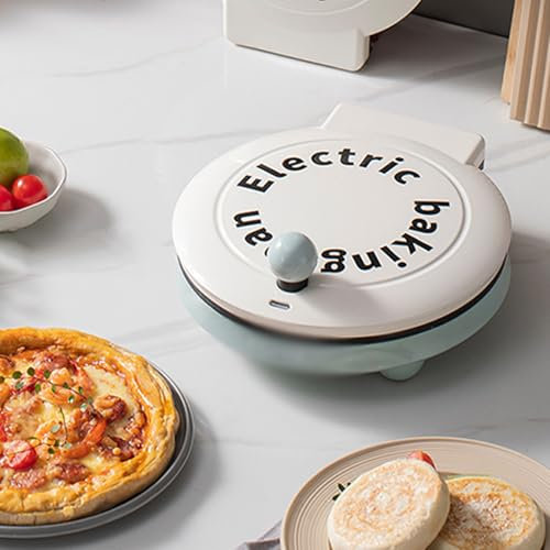 OZTYSGXM Multifunctional Electric Pizza Oven with Indicator Lights and Vertical Storage Design, 1000W Countertop Pizza Maker - 3 Closing Angles/Easy to Clean, for Home Kitchens,B