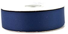 Creativery 25m Ripsband 25mm Schleifenband Deko Band Hochzeit Geschenkband Mattes Satinband Farbe dunkelblau Navy 370