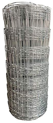Stock Wire Fence Galvanised Steel Stock Fencing Netting Livestock Fencing Roll L8/80/15, Garden Farm Paddock Boundary Fence Agricultural Fencing for Dogs Pigs Sheep Horse, 800mm x 50m