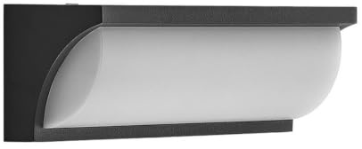 Lucande LED Outdoor Wall Light Aune (Modern) in Black Made of Aluminium (1 Light Source,) from wall lamp for Exterior/Interior Walls, House Terrace und Balcony