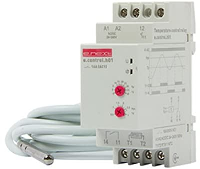 E.NEXT Temperaturregler Thermostat Temperaturschalter Hutschiene -5/+40С 16A 24V/240V, Grau