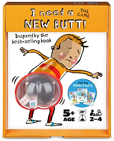 Spin Master Games, I Need a New Butt, Kids Board Game Based on The Book with Popper & Cheek Tiles, Fun for Family Game Night, 2-4 Players, for Ages 5 & Up