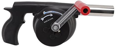 Yusat Ventilador de mano para barbacoa, ligero, portátil, ABS, para camping, picnic, chimenea, parrillas de carbón