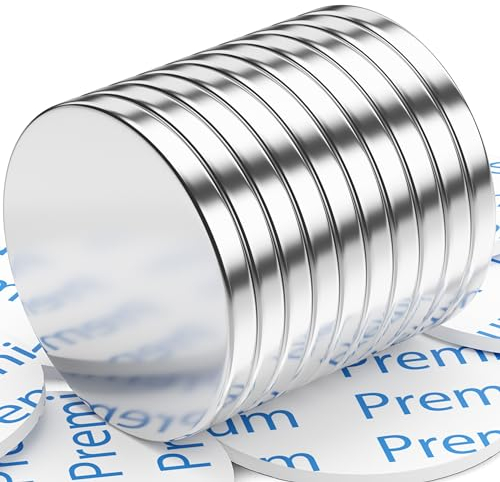 10 Stück 20 mm x 2 mm Neodym Magnet Extra Stark, Magnete für Magnettafel, Whiteboard, Kühlschrankmagnete für Handwerk, Zuhause, Büro, Klassenzimmer, Eisenwerkzeuge