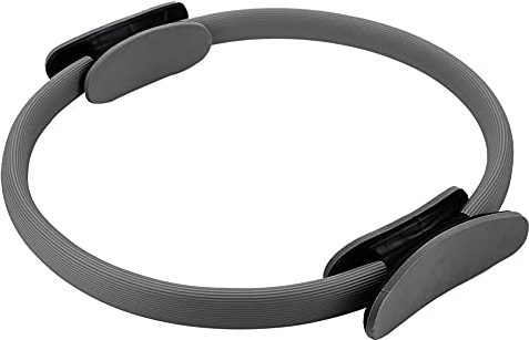 Haofy Circle Pilates Ring, 4 Colors Dual Grip Yoga Pilates Ring Circle for Thighs and Legs Fitness, Yoga Ring Yoga (Schwarz)