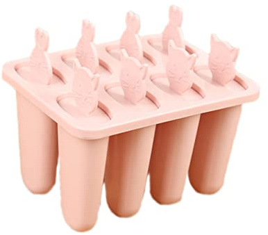 BESTonZON 8grilles Moule à Glace Forme Tête Chat Plateau à Glaces Pour Cuisine Moule à Sucettes Glacées