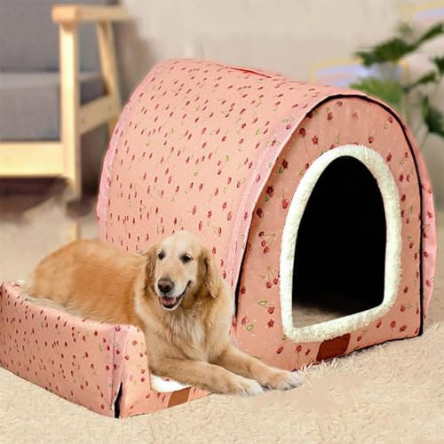 Hundehütte für große Hunde, Größe XL, für große und mittelgroße Hunde, für drinnen und draußen, Größe XL (75 x 57 x 55 cm)