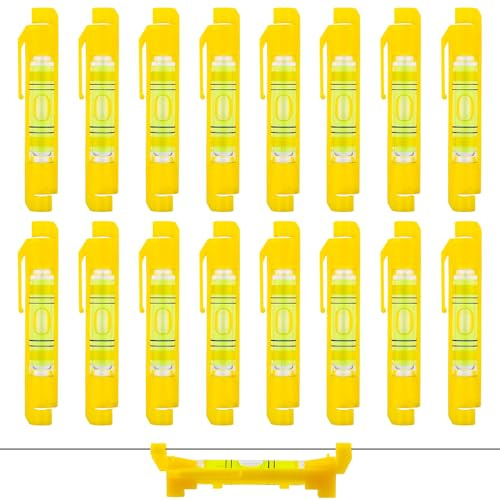 QualiapeX 16 Pcs Hanging Bubble Line String Level Tools, Mini Spirit Level for Building Trades, Bricklaying, Tiling, Engineering, Surveying, Metalworking and Measuring