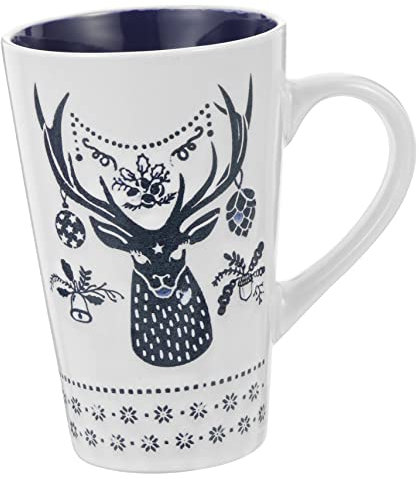 ABOOFAN Weihnachtstasse Personalisierte Keramiktasse 320ml Weihnachtskaffeetassen Weihnachtsmuster