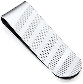 Bandmax Geldklammern Edelstahl Slim Bargeld Geldscheinklammer Geld Clip Kreditkartenhalter Brieftasche Rechnung für Männer und Frauen