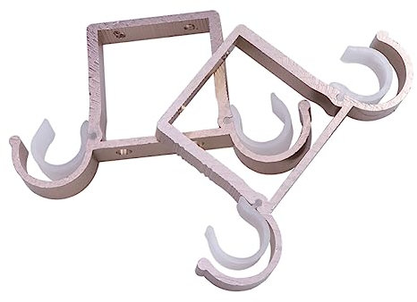 Zerodeko 2St Gardinenhalterung Halterung für Gardinenstange Fensterrahmenhalterung Vorhanghalter mit Doppelhaken Vorhanghalterung aus Aluminiumlegierung Beladung von oben anschließen