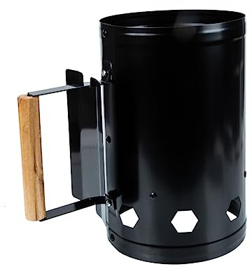 HANABASS Outdoor Holzkohleanzünder Mit Großem Kamin Schnelles Anzünden Für Grill Und BBQ Hitzebeständig Mit Holzgriff Und Isolierschicht Für Camping Und Picknick