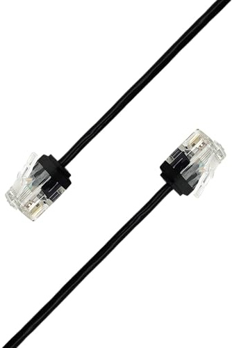 Elfcam® - 0.25m Slim Cat 6 Ethernet Cable, Cat6 32AWG WAN LAN Network Cable, Ultra Slim Negro (0.25 metros)