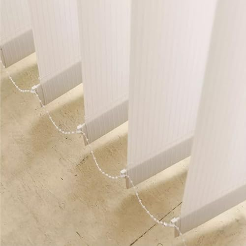 LRYELWA Lamellenvorhang Weiß Vertikaljalousie nach Maß,Verdunkelung Schiebevorhänge,Sonnenschutz Gardine Flächenvorhang für Schiebetüren und Fenster,met Zubehör,Breite x Höhe (70cm x 250cm)